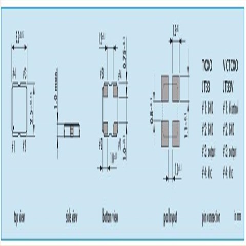 Jauch晶振,石英晶体振荡器,JT33V贴片晶振