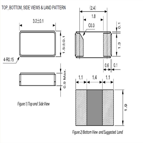 ECS晶振,32.768K贴片晶振,ECX-34R无源晶体