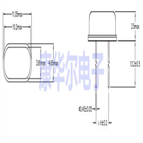 Quarztechnik无源晶振,QTCL系列两脚插件晶振,QTCL12.0000FBT3I30R计算机晶振