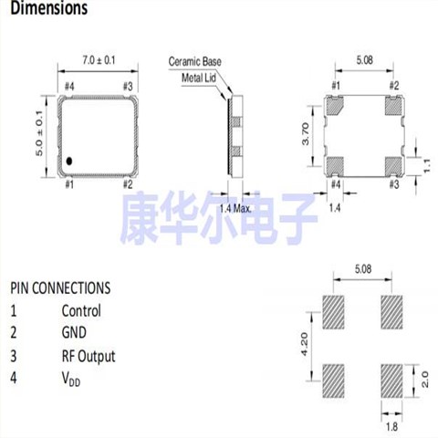 Quarztechnik高品质晶振,QTPX7可编程晶振,7050mm有源晶振