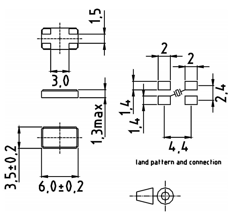 XMP-6135-4C-18pF-24MHz,6035mm,KVG小体积晶振,XMP-6100