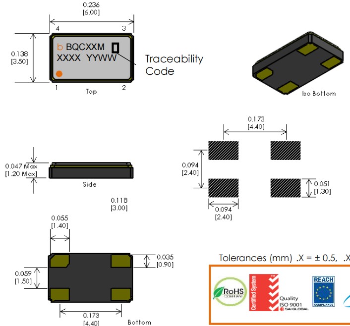 BQCSB-48MF-BCDGT,6035mm,48MHz,Bliley轻薄型晶振