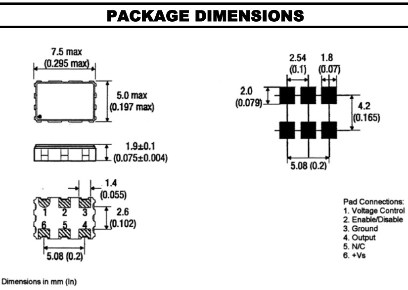 SMD2500.3C-18.432MHz,7050mm,VCXO,GED品牌,HCMOS晶振